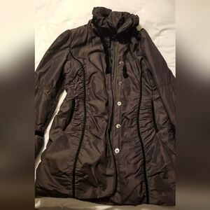 Victorian-style Aubergine-colour fashion winter coat size 8